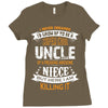 Super Cool Uncle Of A Freaking Awesome Niece Ladies Fitted T-Shirt
