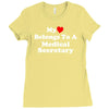 my heart belongs to a medical secretary Ladies Fitted T-Shirt