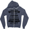 Super Cool Stepmom Of A Freaking Awesome Grandson Zipper Hoodie