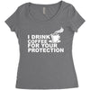 for your protection Women's Triblend Scoop T-shirt