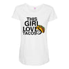 This Girl Loves Tacos Maternity Scoop Neck T-shirt
