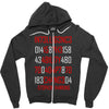 adapt or die encoded (white) Zipper Hoodie
