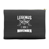 Legends Are Born In November Accessory Pouches