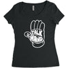 talk to the hand Women's Triblend Scoop T-shirt