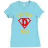captain dad hero Ladies Fitted T-Shirt