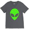 uomo alieno ufo stampa verde fluo divertente mitiche V-Neck Tee