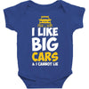 i like big monster cars Baby Bodysuit