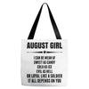 Super August Girl Tote Bags