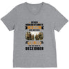 Never Underestimate A Man Who Watches The 100 And Was Born in December V-Neck Tee