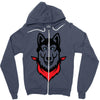 Siberian Husky Zipper Hoodie