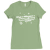 what a difference a snow day makes Ladies Fitted T-Shirt