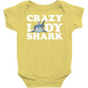 crazy lady shark Baby Bodysuit