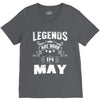 Legends Are Born In May V-Neck Tee