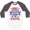 only the best dads get promoted to papa 3/4 Sleeve Shirt