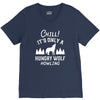 chill hungry wolf V-Neck Tee