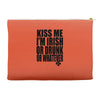 kiss me i'm irish or drunk or whatever t shirt st patricks day funny t Accessory Pouches