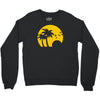 beach silhouette birds sand sunset Crewneck Sweatshirt
