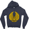 gold owl Zipper Hoodie