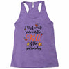 my favorite season is the fall of the patriarchy Racerback Tank