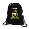 train insaiyan Drawstring Bags