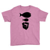 big fish little fish cardboard box   music t shirt Youth Tee