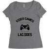 video games dont make me vidlent lag does Women's Triblend Scoop T-shirt
