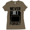 never forget floppy disk Ladies Fitted T-Shirt