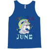 unicorns are born in june cute unicorn Tank Top