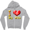 i heart my wife Zipper Hoodie