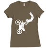 motocross motor bike motorrad cross biker freestyle mx sx baja Ladies Fitted T-Shirt