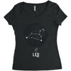 Leo Zodiac Sign Minimal Design Women's Triblend Scoop T-shirt