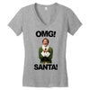 omg santa will ferrell Women's V-Neck T-Shirt