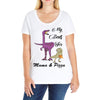 mama &amp; pizza dinasour Ladies Curvy T-Shirt