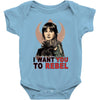 i want you to rebel Baby Bodysuit