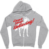don't stop believing unicorn Zipper Hoodie