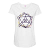 20 Dice Flowers Maternity Scoop Neck T-shirt