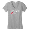 more nice than naughty Women's V-Neck T-Shirt