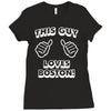 this guy loves boston Ladies Fitted T-Shirt