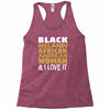melanin african american woman Racerback Tank