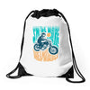 smile more, ride a motorcycle Drawstring Bags