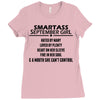 Smartass September Girl Ladies Fitted T-Shirt