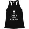 obey the beard funny Racerback Tank