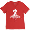 thors hammerretro viking norse fashion cool V-Neck Tee