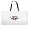 angel wing believe breast cancer Weekender Totes