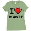 i love kuwait Ladies Fitted T-Shirt