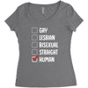Lgbt Checklist Women's Triblend Scoop T-shirt
