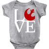 love rebels Baby Onesie