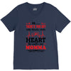 There's This Boy Who Stole My Heart He Calls Me Momma V-Neck Tee