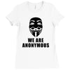 we are anonymous tshirt pipa sopa acta v for vendetta hacker's t shirt Ladies Fitted T-Shirt