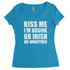 kiss me i'm drunk or irish Women's Triblend Scoop T-shirt